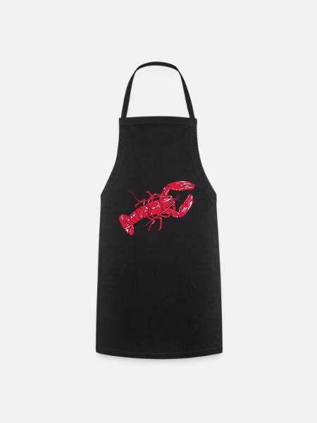 LobsterColoredTee - Cooking Apron - black