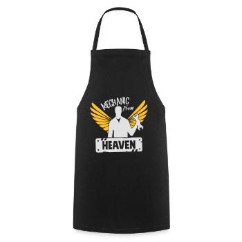 Mechanic From Heaven - Kochschürze - Schwarz - Vorne - AI Model Male 185 dark (185cm)