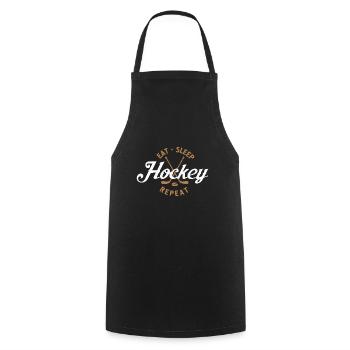 Hockey Eat Sleep Repeat Spieler Fan Geschenk - Kochschürze - Schwarz - Vorne - AI Model Male 185 dark (185cm)