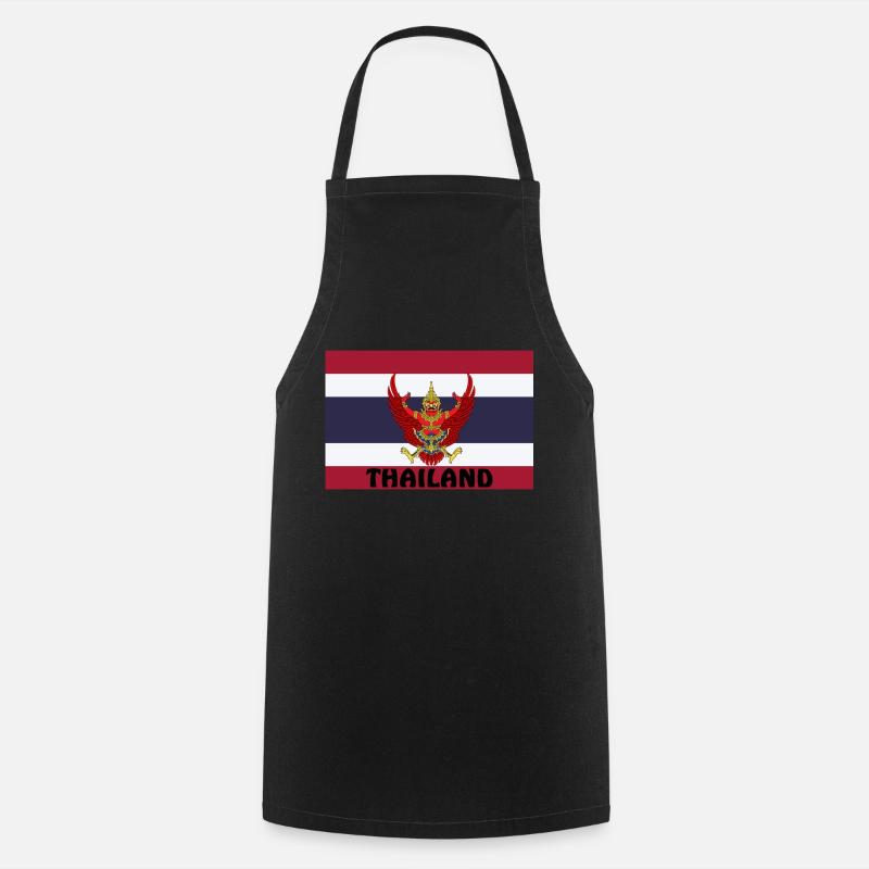 thaïlande drapeau - Tablier de cuisine - noir