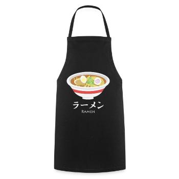 Ramen - Cooking Apron - black - Front - AI Model Male 185 dark (185cm)