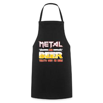 Metal and Beer - Kochschürze - Schwarz - Vorne - AI Model Male 185 dark (185cm)