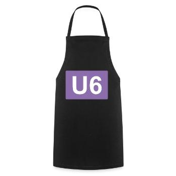 Berlin U-Bahn U6 - Kochschürze - Schwarz - Vorne - AI Model Male 185 dark (185cm)