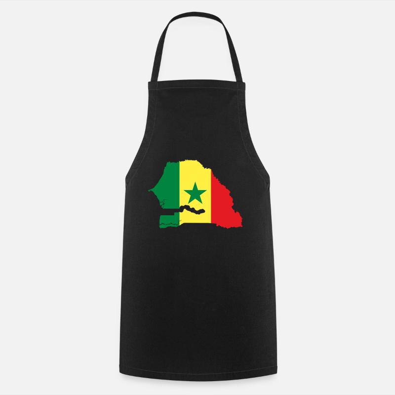 Senegal flag - Cooking Apron - black