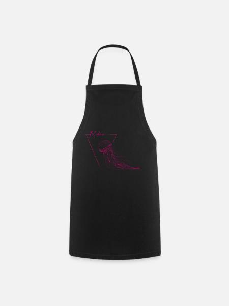 méduse rose - Tablier de cuisine - noir