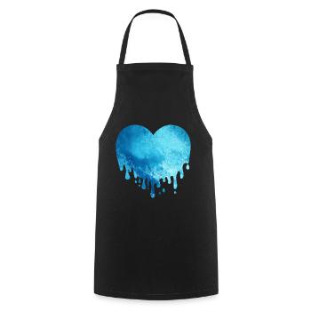 La fonte des glaces glaciaire coeur - Tablier de cuisine - noir - Devant - AI Model Male 185 dark (185cm)