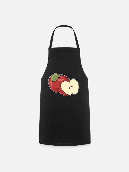 Apfel - Kochschürze - Schwarz