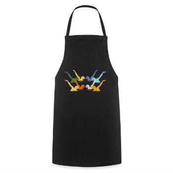 Natation synchronisée vintage Natation artistique - Tablier de cuisine - noir - Devant - AI Model Male 185 dark (185cm)