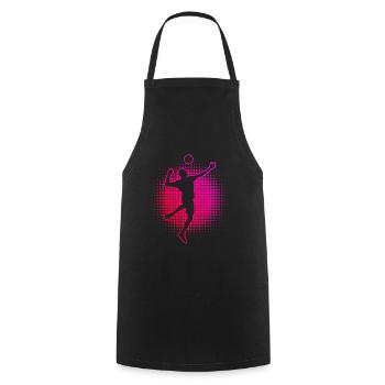 Joueuses de Fistball Hommes Fistball Fistballs - Tablier de cuisine - noir - Devant - AI Model Male 185 dark (185cm)