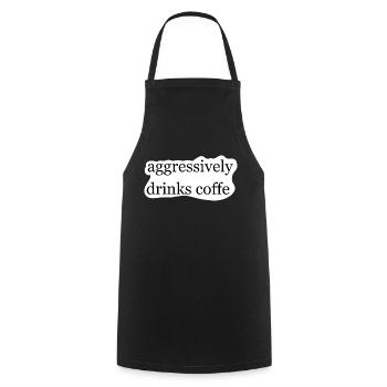 Coffe mokka käffchen Espresso filterkaffe bonen - Tablier de cuisine - noir - Devant - AI Model Male 185 dark (185cm)