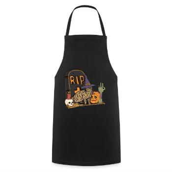 Cute and creepy Pixiebob Cat Halloween - Cooking Apron - black - Front - AI Model Male 185 dark (185cm)