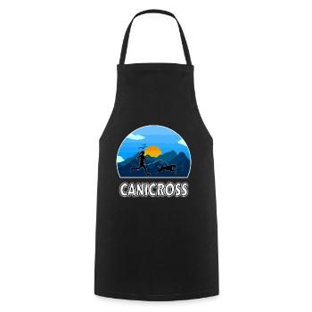 Canicross Natur Laufen Hund Hundesport - Kochschürze - Schwarz - Vorne - AI Model Male 185 dark (185cm)