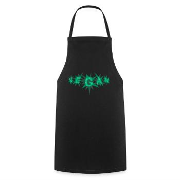 vegan stars green - Kochschürze - Schwarz - Vorne - AI Model Male 185 dark (185cm)