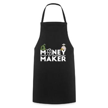 Money Maker Money Dollar Gift Idea - Cooking Apron - black - Front - AI Model Male 185 dark (185cm)