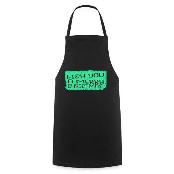 bass fishing tshirts computer present joke - Cooking Apron - black - Front - AI Model Male 185 dark (185cm)