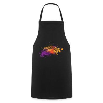 Döner Kebab Farbklecks Dumpling - Tablier de cuisine - noir - Devant - AI Model Male 185 dark (185cm)