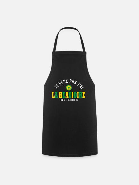 football nantes J peux pas j ai foot nantais - Tablier de cuisine - noir