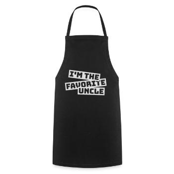 at The Favorite Uncle - Cooking Apron - black - Front - AI Model Male 185 dark (185cm)