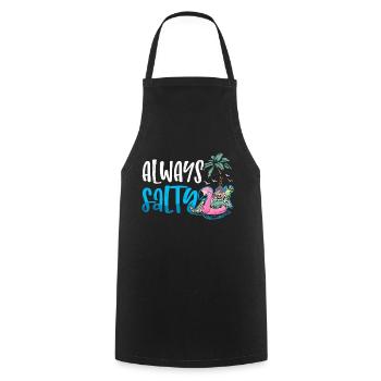 Always Salty black - Cooking Apron - black - Front - AI Model Male 185 dark (185cm)