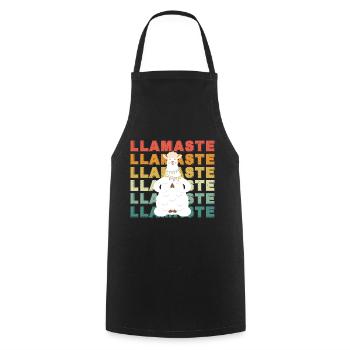 Meditation, Zen Yoga and Pilates - Cooking Apron - black - Front - AI Model Male 185 dark (185cm)
