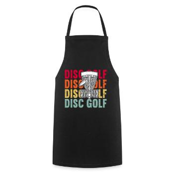 Disc Golf - Cooking Apron - black - Front - AI Model Male 185 dark (185cm)
