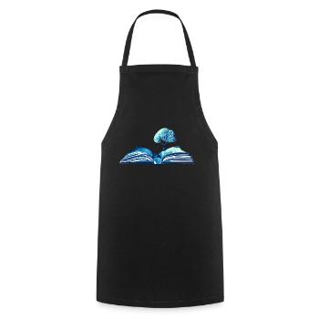 Lecteurs de livres Amateurs de livres Lecture Livres Cadeau - Tablier de cuisine - noir - Devant - AI Model Male 185 dark (185cm)