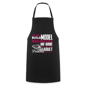 Model Railroad Build Model Railroads - Cooking Apron - black - Front - AI Model Male 185 dark (185cm)