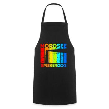 Spiekeroog Nordsee Ostfriesische Insel Geschenk - Kochschürze - Schwarz - Vorne - AI Model Male 185 dark (185cm)