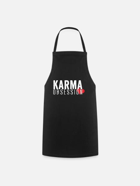 KarmaObsession weiss - Kochschürze - Schwarz