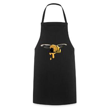 Safe the Bees - Cooking Apron - black - Front - AI Model Male 185 dark (185cm)