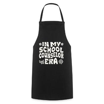 In my school counselor era - Cooking Apron - black - Front - AI Model Male 185 dark (185cm)