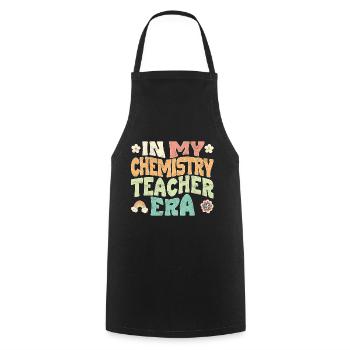 À l’époque de mon professeur de chimie - Tablier de cuisine - noir - Devant - AI Model Male 185 dark (185cm)