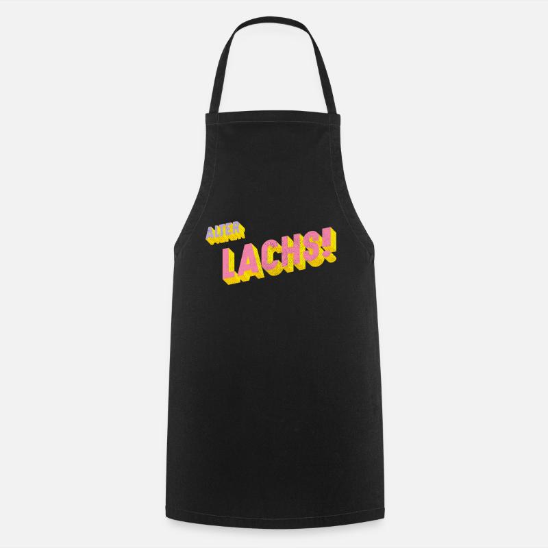 Alter Lachs - Kochschürze - Schwarz