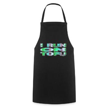 plant based go vegan gift joke funny sayings - Cooking Apron - black - Front - AI Model Male 185 dark (185cm)