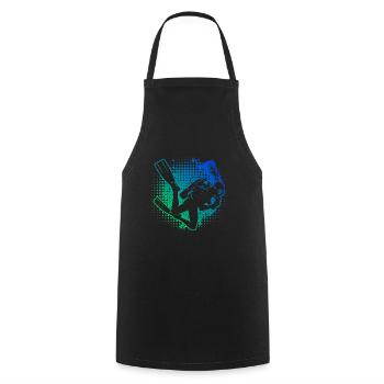 Plongeur Femme Plongeur Plongeur Homme - Tablier de cuisine - noir - Devant - AI Model Male 185 dark (185cm)