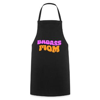 Maman badass - Tablier de cuisine - noir - Devant - AI Model Male 185 dark (185cm)