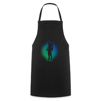 Klettern Bouldern Kletterer Boulder Damen - Kochschürze - Schwarz - Vorne - AI Model Male 185 dark (185cm)