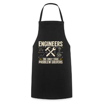 Engineers The True Problem Solvers für einen - Kochschürze - Schwarz - Vorne - AI Model Male 185 dark (185cm)