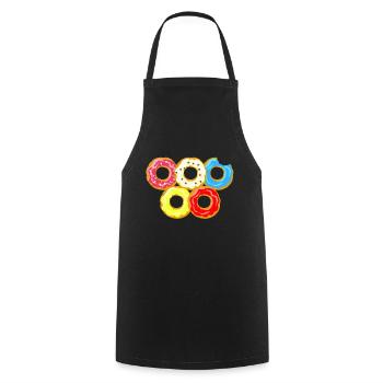 donuts - Tablier de cuisine - noir - Devant - AI Model Male 185 dark (185cm)
