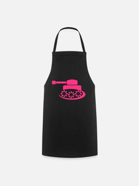 Pink Panzer - Kochschürze - Schwarz