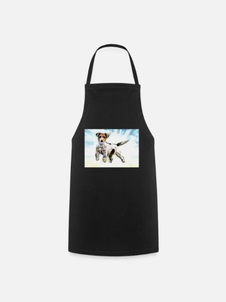 Dog, Dog, Terrier - Cooking Apron - black