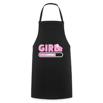 BABY GIRL LOADING Parents Grossesse - Tablier de cuisine - noir - Devant - AI Model Male 185 dark (185cm)