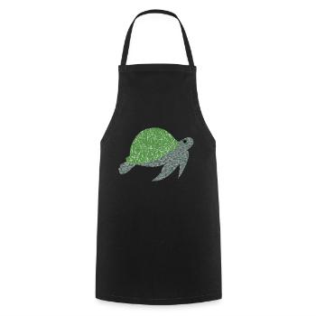 turtle - Cooking Apron - black - Front - AI Model Male 185 dark (185cm)