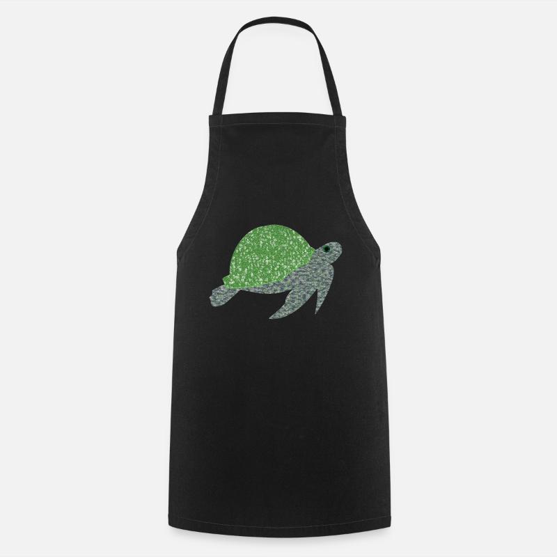 Schildkröte - Kochschürze - Schwarz