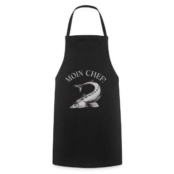 Esturgeon Moin Chef de l’élevage de parasites perturbateurs poissons parasites - Tablier de cuisine - noir - Devant - AI Model Male 185 dark (185cm)
