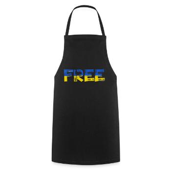Free Ukraine - Tablier de cuisine - noir - Devant - AI Model Male 185 dark (185cm)