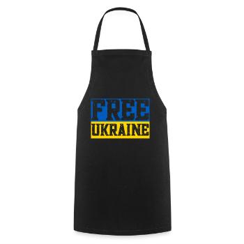 Drapeau de l’Ukraine libre - Tablier de cuisine - noir - Devant - AI Model Male 185 dark (185cm)