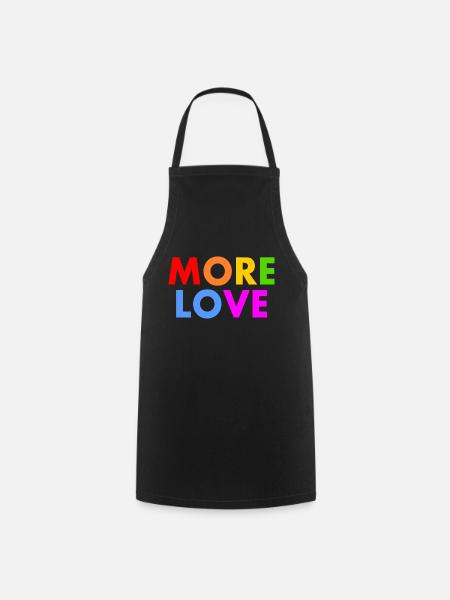 More love - Kochschürze - Schwarz