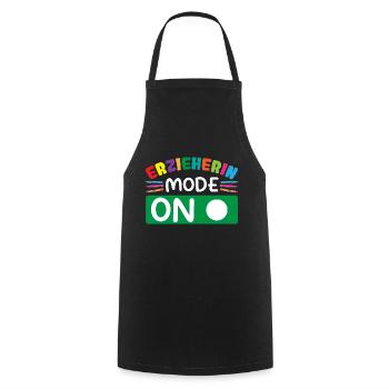Kindergärtnerin Erzieherin Mode on! - Kochschürze - Schwarz - Vorne - AI Model Male 185 dark (185cm)