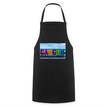 Greetings from Mexico . Cancun - Cooking Apron - black - Front - AI Model Male 185 dark (185cm)